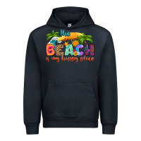Navy the beach is my happy place Urban Hoodie - RanaPortraitStore