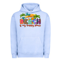 Pigment Grape Ice the beach is my happy place Urban Hoodie - RanaPortraitStore