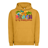 Pigment Peanut Butter the beach is my happy place Urban Hoodie - RanaPortraitStore