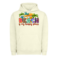 Pigment Pistachio the beach is my happy place Urban Hoodie - RanaPortraitStore
