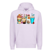 Lilac flowers with coffee Premium Hoodie - Zillion Design Studio