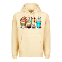 Pina Colada flowers with coffee Premium Hoodie - Zillion Design Studio