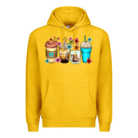 Lemon flowers with coffee Premium Hoodie - Zillion Design Studio