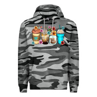 Slate Camo flowers with coffee Premium Hoodie - Zillion Design Studio