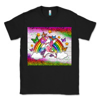 Black LGBTQ Dabbbing Unicorn And Rainbow Tumbler Classic Tee - BundleAndBundleShop