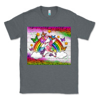 Charcoal Heather LGBTQ Dabbbing Unicorn And Rainbow Tumbler Classic Tee - BundleAndBundleShop