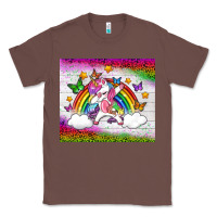 Chestnut LGBTQ Dabbbing Unicorn And Rainbow Tumbler Classic Tee - BundleAndBundleShop