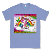 Colony Blue LGBTQ Dabbbing Unicorn And Rainbow Tumbler Classic Tee - BundleAndBundleShop