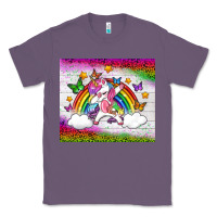 Lavender LGBTQ Dabbbing Unicorn And Rainbow Tumbler Classic Tee - BundleAndBundleShop