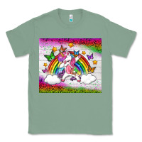 Sage LGBTQ Dabbbing Unicorn And Rainbow Tumbler Classic Tee - BundleAndBundleShop