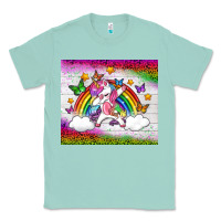 Seafoam LGBTQ Dabbbing Unicorn And Rainbow Tumbler Classic Tee - BundleAndBundleShop