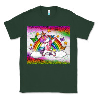Sports Green LGBTQ Dabbbing Unicorn And Rainbow Tumbler Classic Tee - BundleAndBundleShop