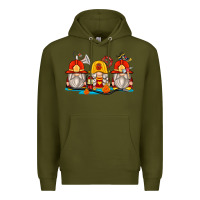 Army Green firefighter gnomes Premium Hoodie - Zillion Design Studio