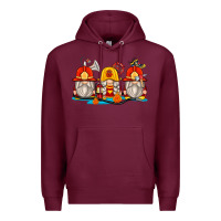 Burgundy firefighter gnomes Premium Hoodie - Zillion Design Studio