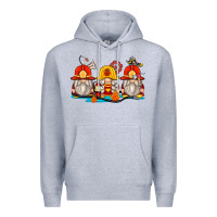 Heather Grey firefighter gnomes Premium Hoodie - Zillion Design Studio