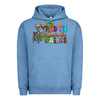 Pigment Pebble Blue find me under the palms Urban Hoodie - RanaPortraitStore