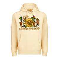 Pina Colada With god all things are possible with sunflower Premium Hoodie - texasbilliewilder