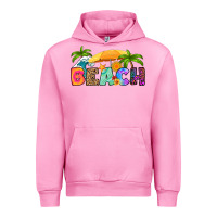 Fuchsia Pink beach Urban Hoodie - RanaPortraitStore