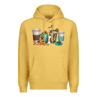 Antique Gold german shepherd dog coffee cups Premium Hoodie - texasbilliewilder