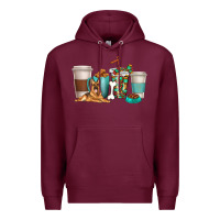 Burgundy german shepherd dog coffee cups Premium Hoodie - texasbilliewilder