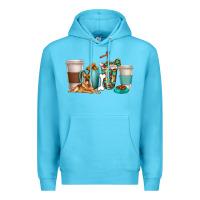 Ocean Blue german shepherd dog coffee cups Premium Hoodie - texasbilliewilder