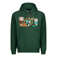 Sports Green german shepherd dog coffee cups Premium Hoodie - texasbilliewilder