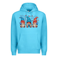 Ocean Blue fourth of july gnomes Premium Hoodie - Zillion Design Studio
