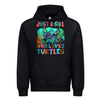 Black just a girl who loves turtles Urban Hoodie - RanaPortraitStore