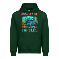 Forest Green just a girl who loves turtles Urban Hoodie - RanaPortraitStore