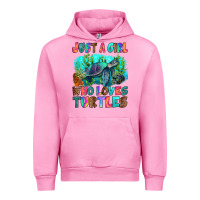 Fuchsia Pink just a girl who loves turtles Urban Hoodie - RanaPortraitStore