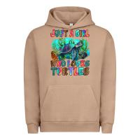 Pigment Burro just a girl who loves turtles Urban Hoodie - RanaPortraitStore