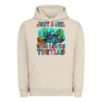 Pigment French Oak just a girl who loves turtles Urban Hoodie - RanaPortraitStore