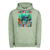 Pigment Oil Green just a girl who loves turtles Urban Hoodie - RanaPortraitStore