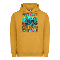 Pigment Peanut Butter just a girl who loves turtles Urban Hoodie - RanaPortraitStore