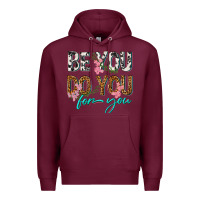 Burgundy be you do you for you Premium Hoodie - texasbilliewilder