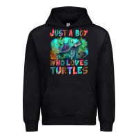 Black just a boy who loves turtles Urban Hoodie - RanaPortraitStore
