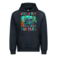 Navy just a boy who loves turtles Urban Hoodie - RanaPortraitStore