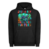 Pigment Black just a boy who loves turtles Urban Hoodie - RanaPortraitStore