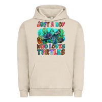 Pigment French Oak just a boy who loves turtles Urban Hoodie - RanaPortraitStore