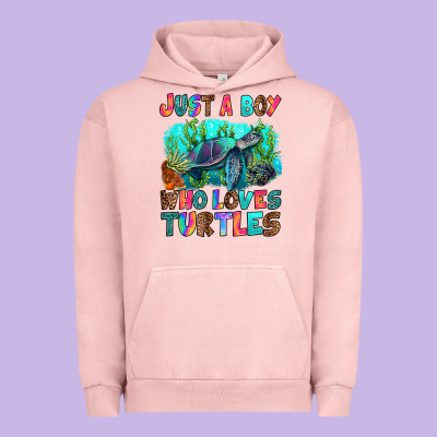 Urban Hoodie just a boy who loves turtles
