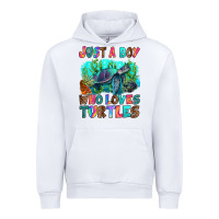 White just a boy who loves turtles Urban Hoodie - RanaPortraitStore