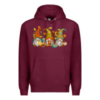 Burgundy fall gnomes Premium Hoodie - Zillion Design Studio