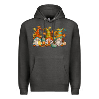 Charcoal Heather fall gnomes Premium Hoodie - Zillion Design Studio