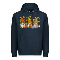 Navy fall gnomes Premium Hoodie - Zillion Design Studio