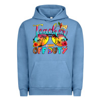 Pigment Pebble Blue teacher off duty Urban Hoodie - RanaPortraitStore