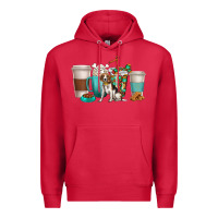 Cardinal beagle dog coffee cups Premium Hoodie - texasbilliewilder