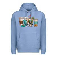 Colony Blue beagle dog coffee cups Premium Hoodie - texasbilliewilder