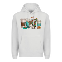 Dove Grey beagle dog coffee cups Premium Hoodie - texasbilliewilder