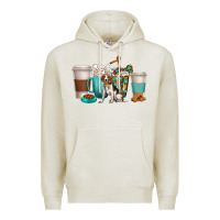 Oatmeal Heather beagle dog coffee cups Premium Hoodie - texasbilliewilder