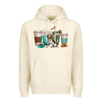 Sandshell beagle dog coffee cups Premium Hoodie - texasbilliewilder